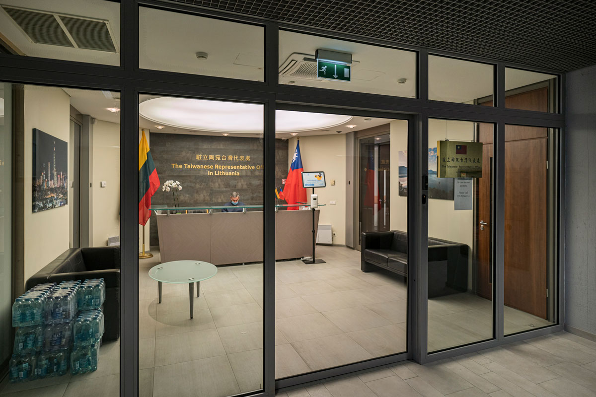 Taiwan's representative office in Vilnius, Lithuania.
