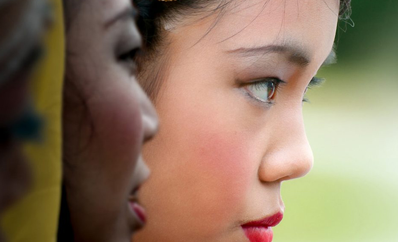 Close-up picture of an Asian woman