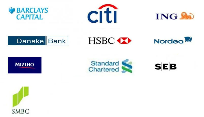Various bank logos