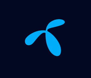 Telenor symbol on a dark background