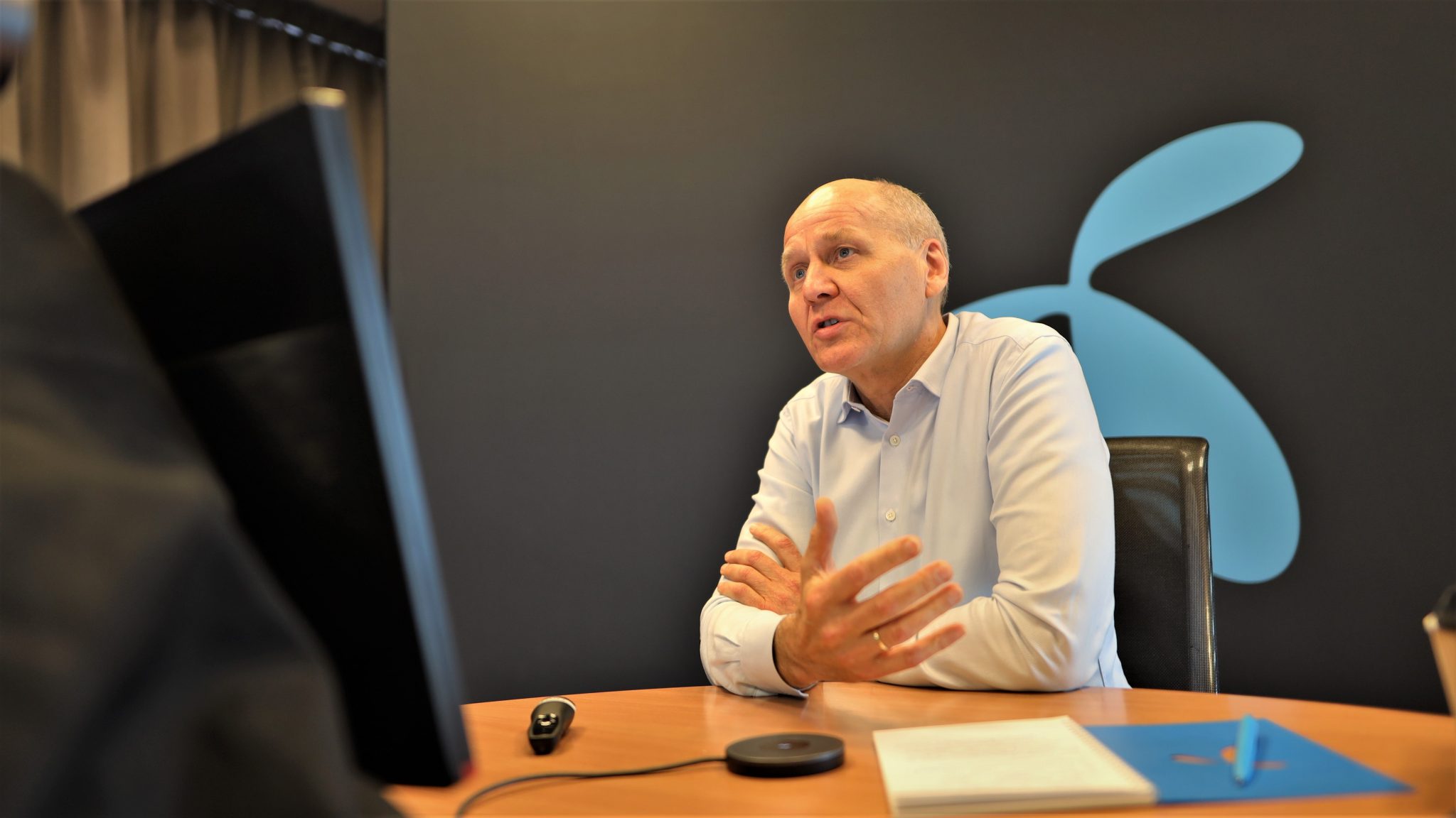 Telenor Group President and CEO, Sigve Brekke, during the online meeting