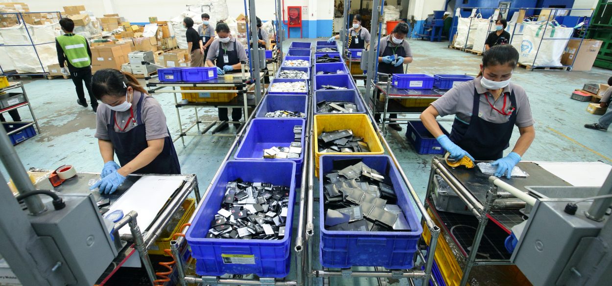 Electronics in Thailand recycled to minimise e-waste.