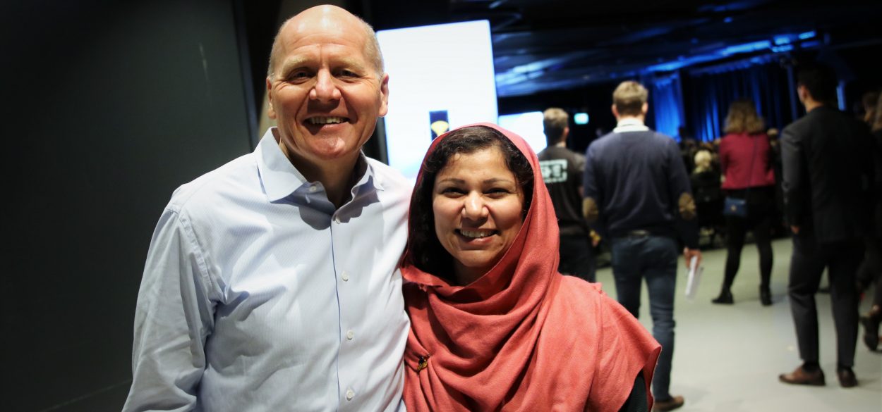 Together with Sigve Brekke, President and CEO of Telenor Group, Zainab was present at the SHE Conference 2020 at Oslo Spektrum in Oslo.