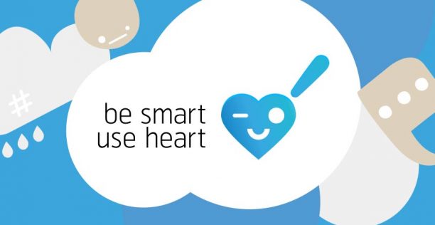 Be smart use heart logo
