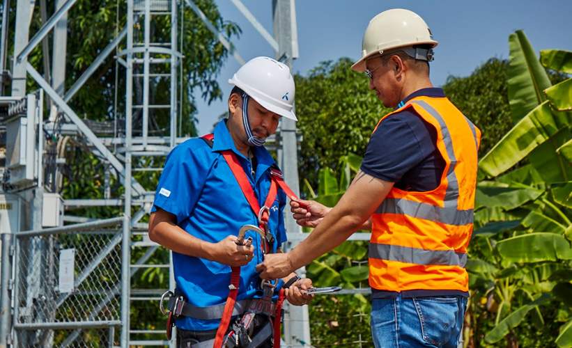 Men working with security in Thailand