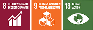 SDG 8, 9 and 13