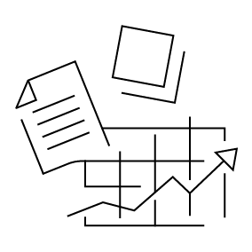 Bilde av papir, skjerm og vekstgraf